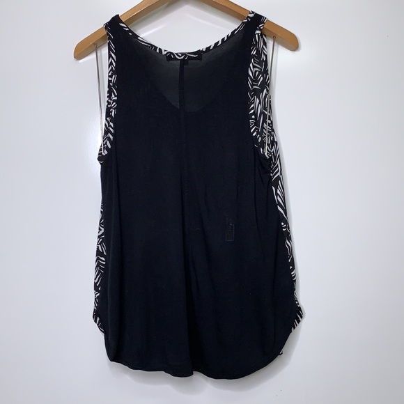 LOFT Black White Palm Easy Lightweight Blouse Top - Picture 7 of 7